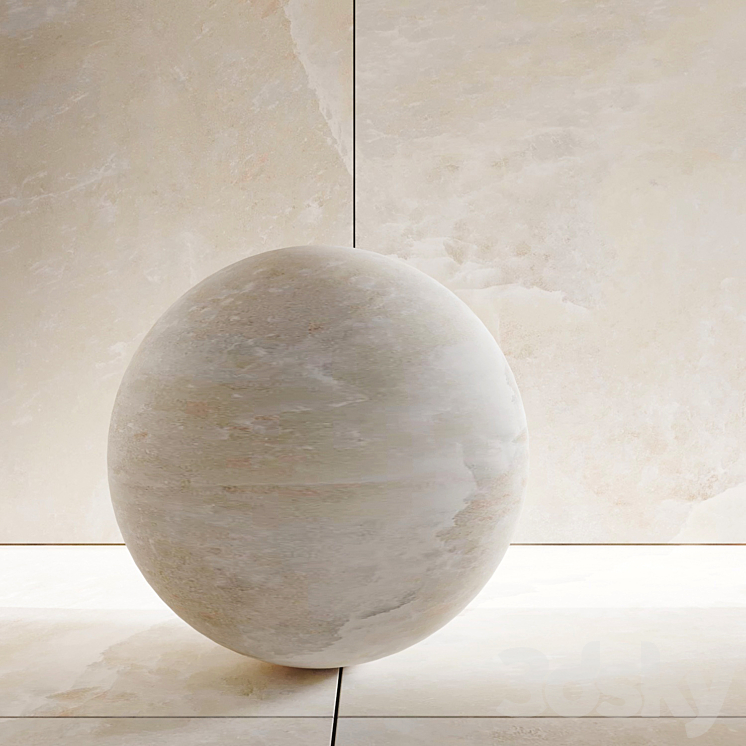 White Gold Porcelain Tile 3D Model Free