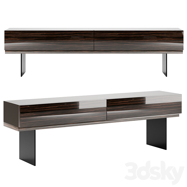 Lang Console & Sideboard by Minotti 3DS Max Model - thumbnail 1