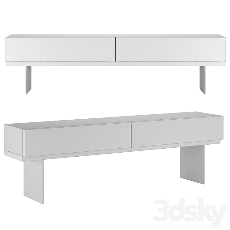 Lang Console & Sideboard by Minotti 3DS Max Model - thumbnail 2