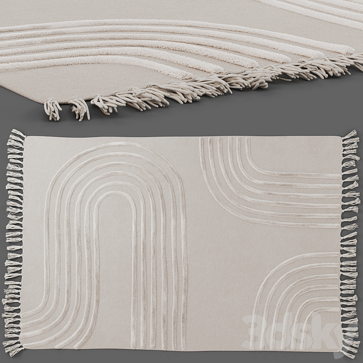 Tufted carpet Maze Hilo by Urban outfitters 3DS Max Model - thumbnail 1