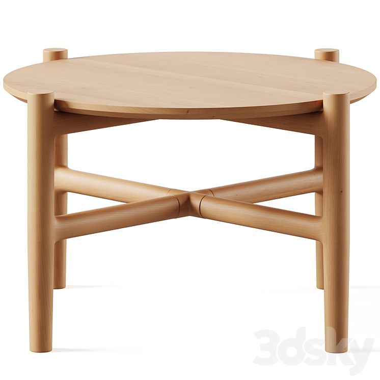 Coffee table HOLTON round by Rowico Home 3D Model