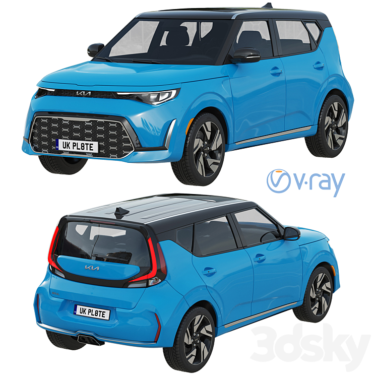 KIA SOUL 2023 3D Model