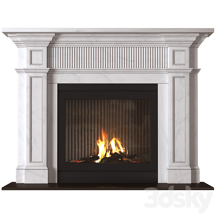 Marble modern Fireplace in Art Deco style. Marble Fireplace modern ArtDeco 3D Model
