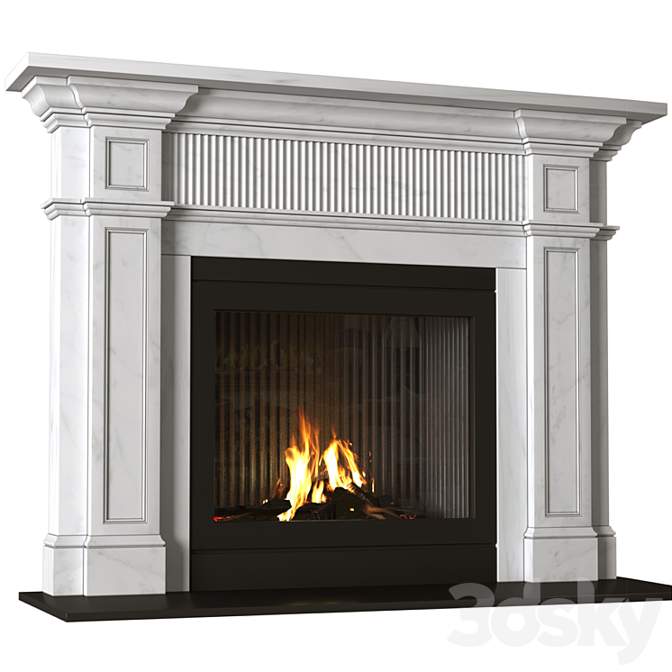 Marble modern Fireplace in Art Deco style. Marble Fireplace modern ArtDeco 3D Model