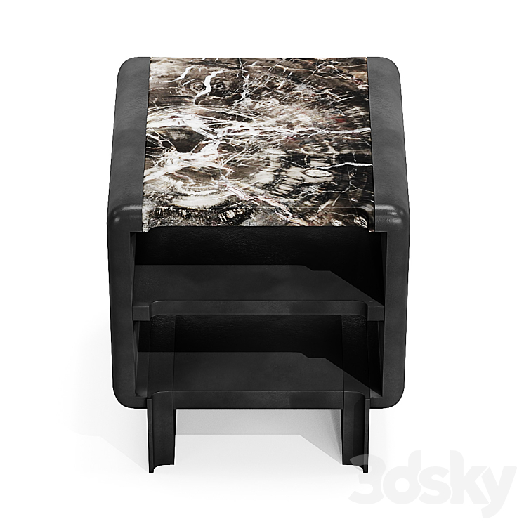 Bedside table \/ Thierry Lemaire – So Black 3DS Max - thumbnail 2