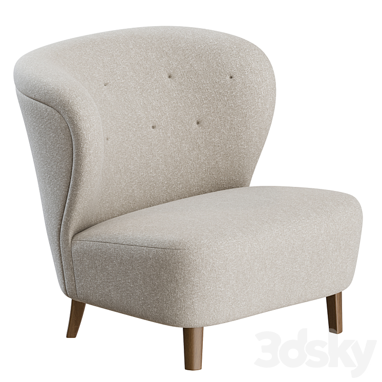 Swedish Lounge Chair by Gösta Jonsson 3DS Max Model - thumbnail 1