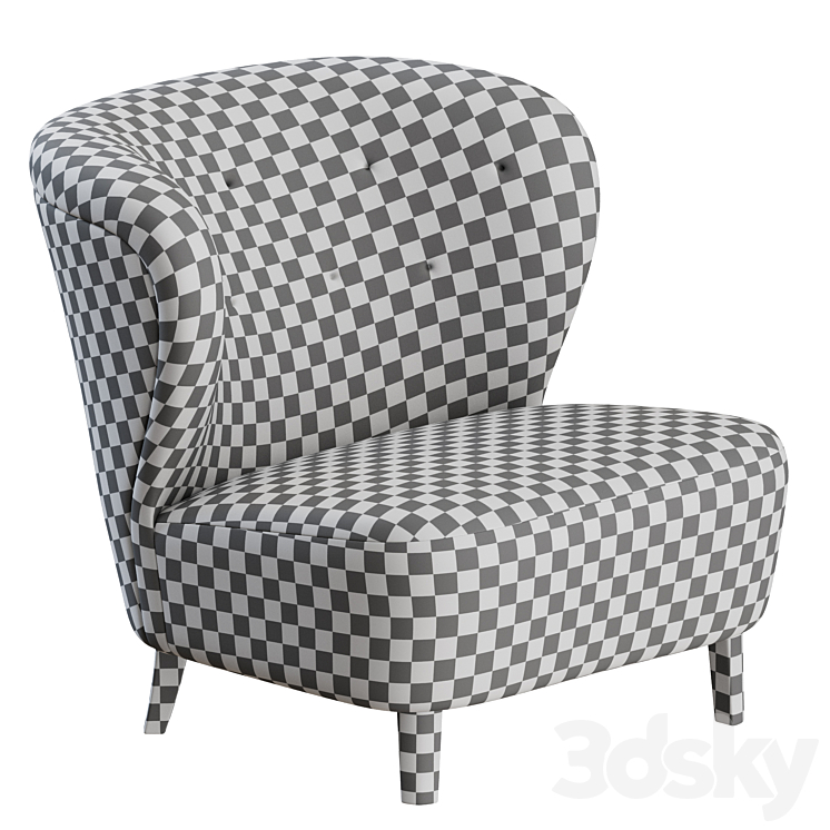 Swedish Lounge Chair by Gösta Jonsson 3DS Max Model - thumbnail 2