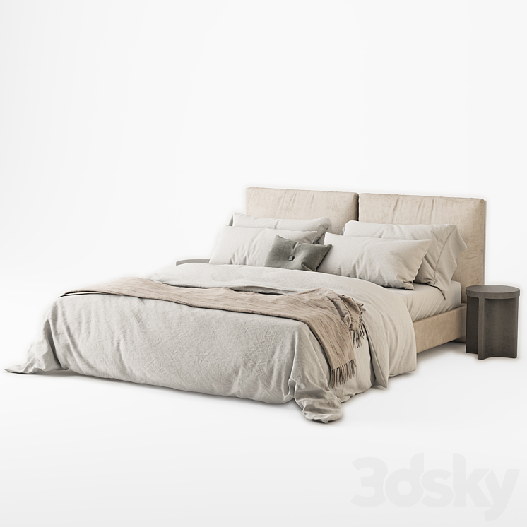 Meridiani Oliver Bed 01 3DS Max Model - thumbnail 2