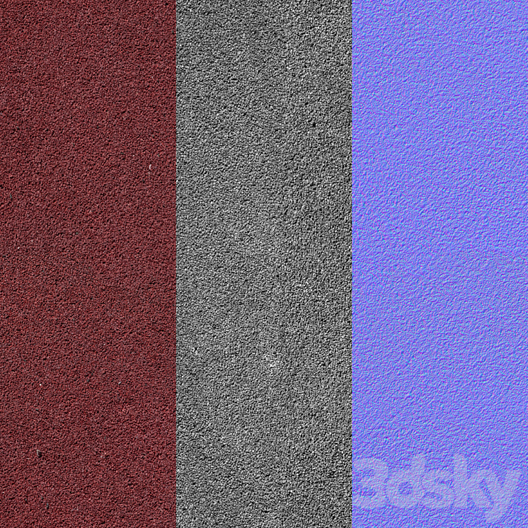 Seamless soft floor material for a playground or sports ground v2 3D Model