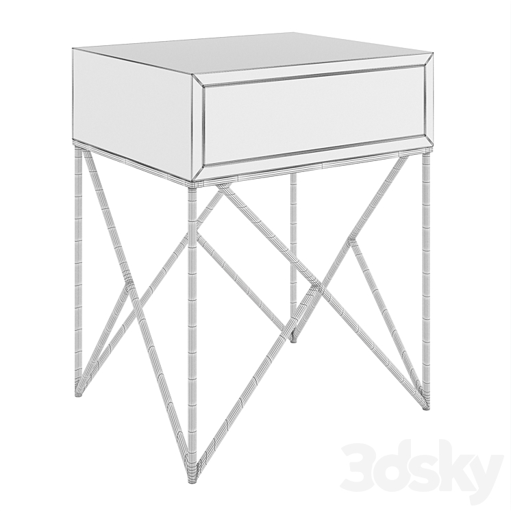 Bedside table Prince 3DS Max Model - thumbnail 2