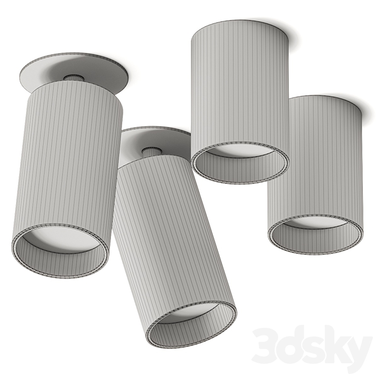 Panzeri Carl Ceiling Lamp 3D Model Free