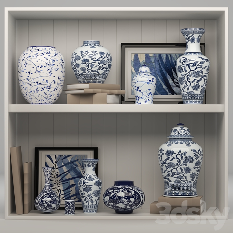 Chinese ceramic vases 3D Model