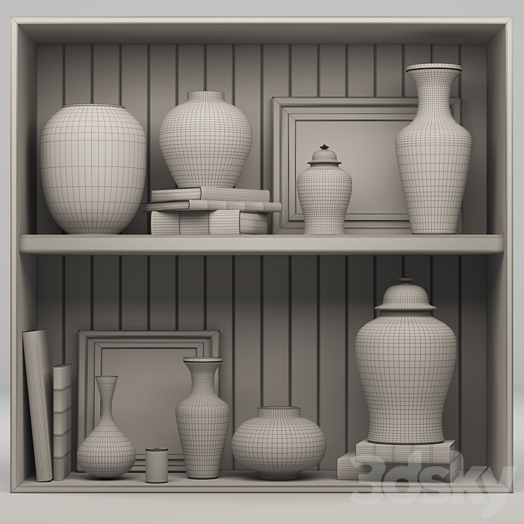 Chinese ceramic vases 3DS Max Model - thumbnail 2