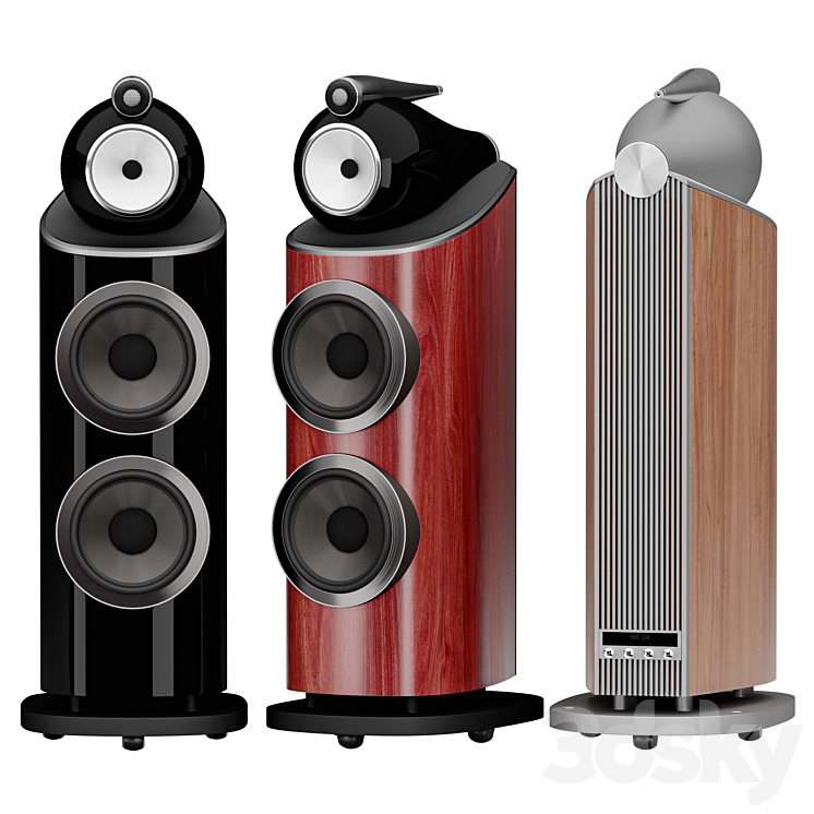 801 D4 Tower Speaker 3D Model