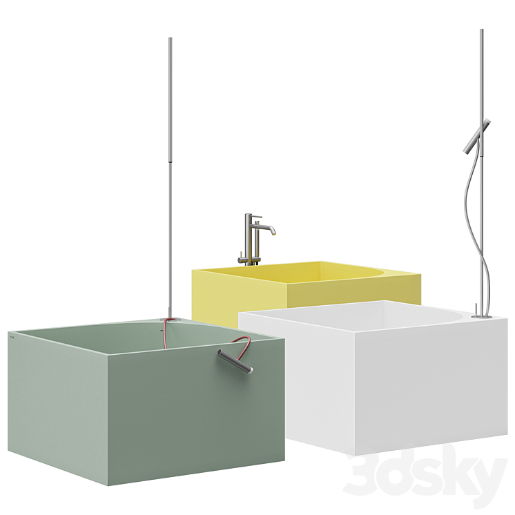 NIC Design Tube | Freestanding artificial stone bathtub 3D Model