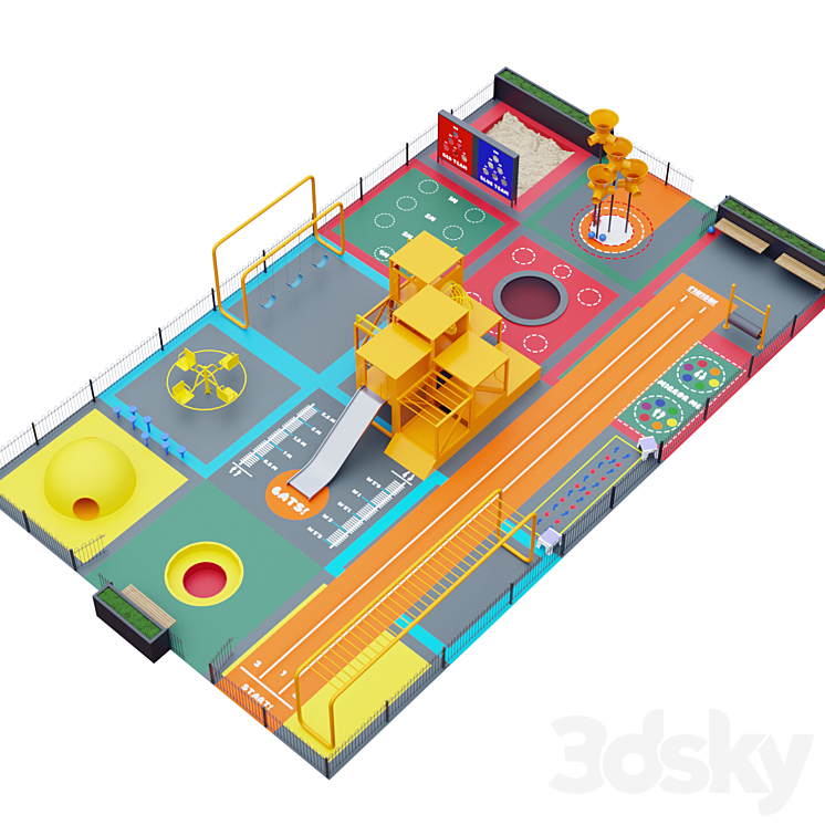 Multifunctional playground 3D Model
