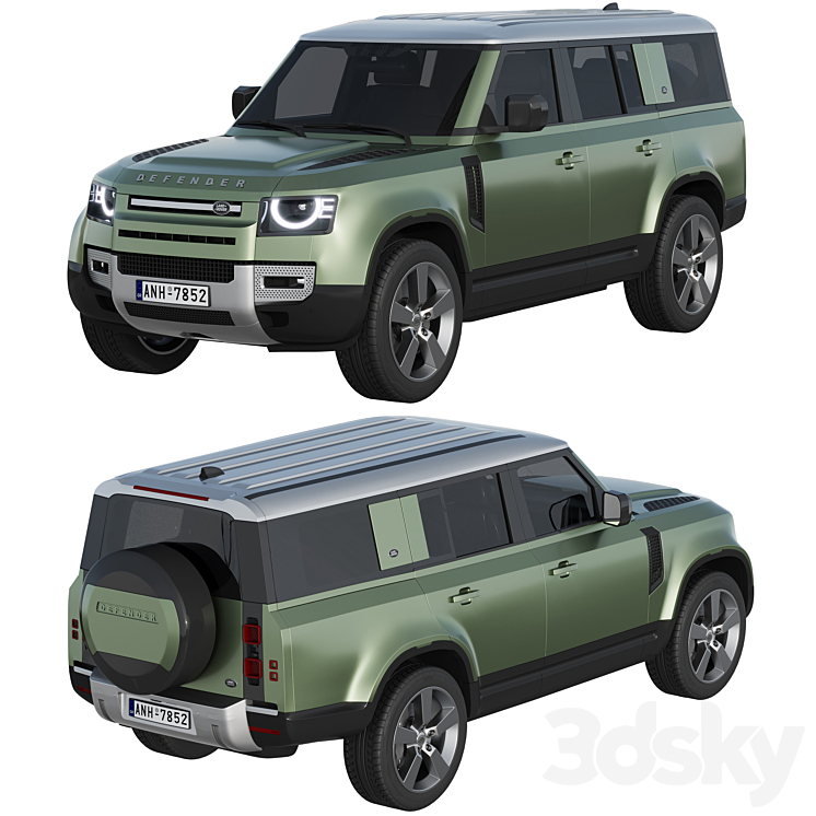Land Rover Defender 130 2023 3D Model Free
