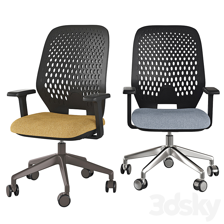 Key Smart office chairs 3DS Max Model - thumbnail 1