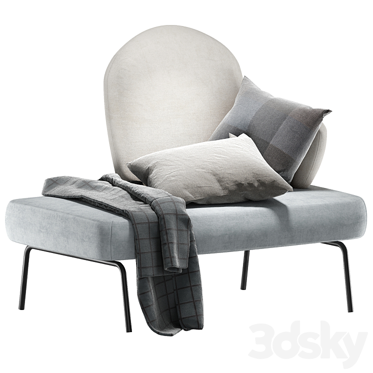 Design daybed Cuba Banquette Wooddi group 3D Model