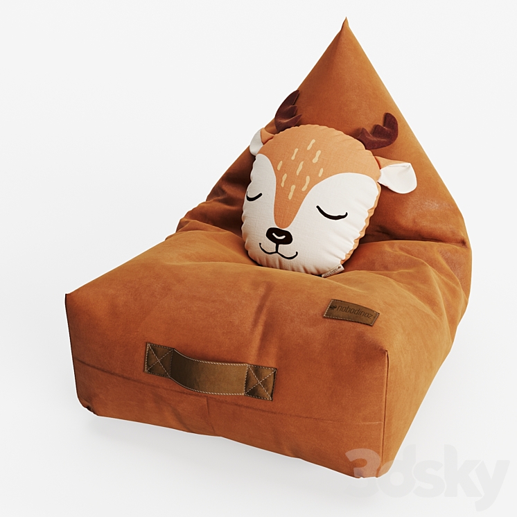 Bean bag chair and pillow from NOBODINOZ 3DS Max Model - thumbnail 1