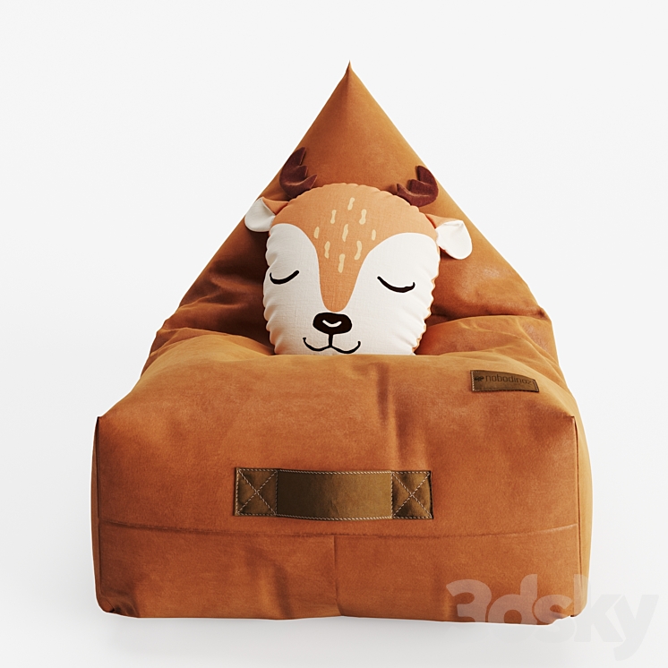 Bean bag chair and pillow from NOBODINOZ 3DS Max Model - thumbnail 2