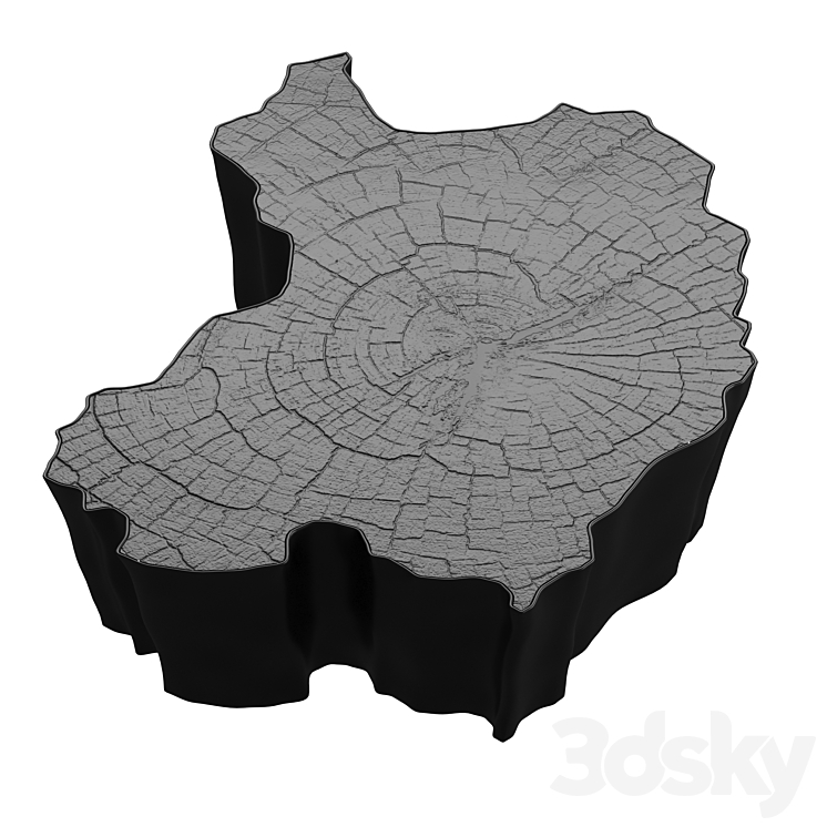 Eden Black Center Table 3D Model