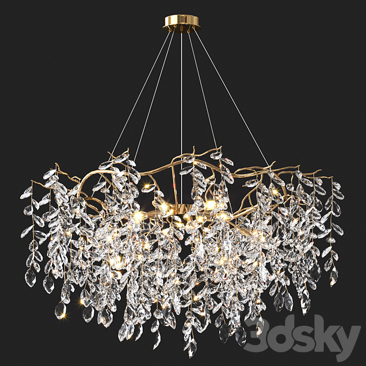 Crystal Chandelier 3DS Max Model - thumbnail 1