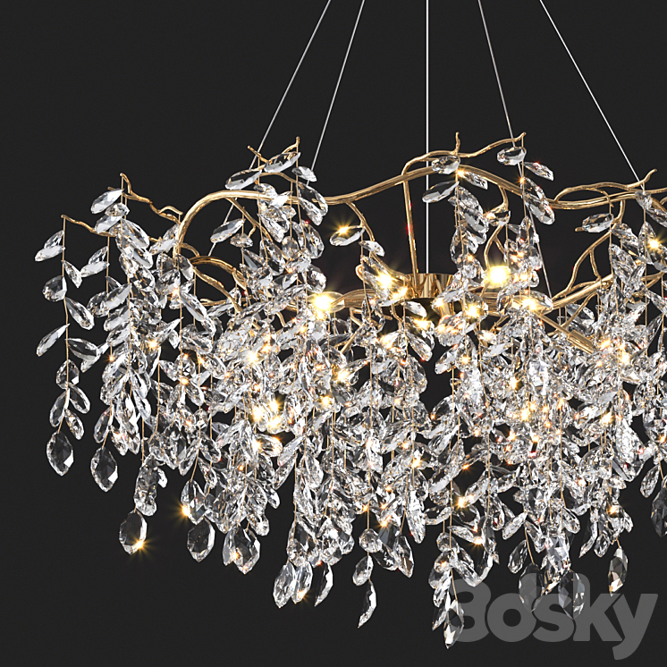 Crystal Chandelier 3DS Max Model - thumbnail 2