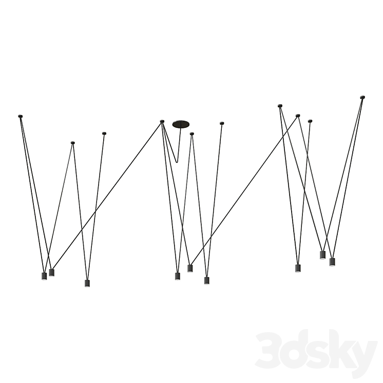 Match Chandelier 3D Model Free