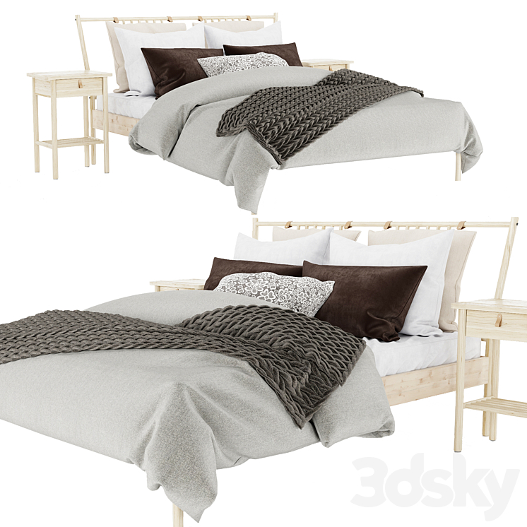 Ikea Bjorksnas Bed 3D model