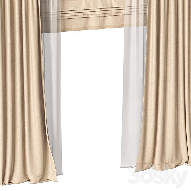 Curtains 3DS Max Model - thumbnail 2