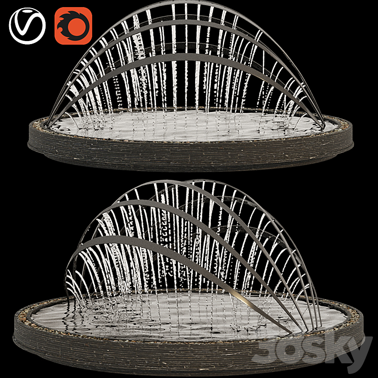 Garden Fountain 11 3D Model