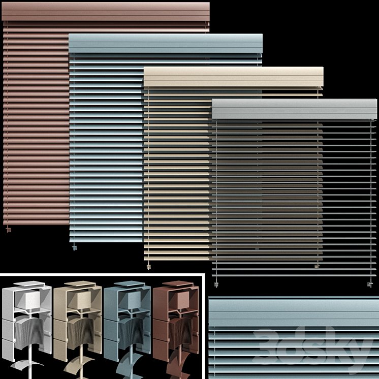 Metal blinds for windows and doors \/ Metal blinds for windows and doors 3DS Max - thumbnail 1