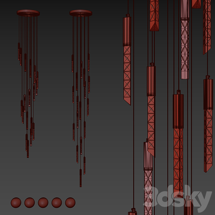 Pendant lamp Integrator-IT-681-18-spiral and Integrator-IT-681-18-design 3D Model