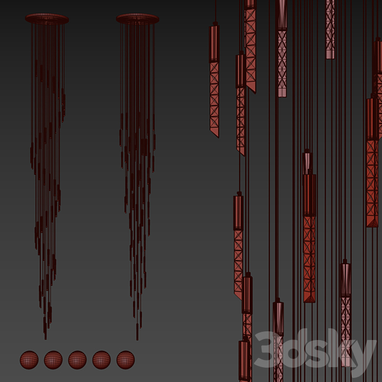 Pendant lamp Integrator-IT-681-50-spiral and Integrator-IT-681-50-design 3D Model