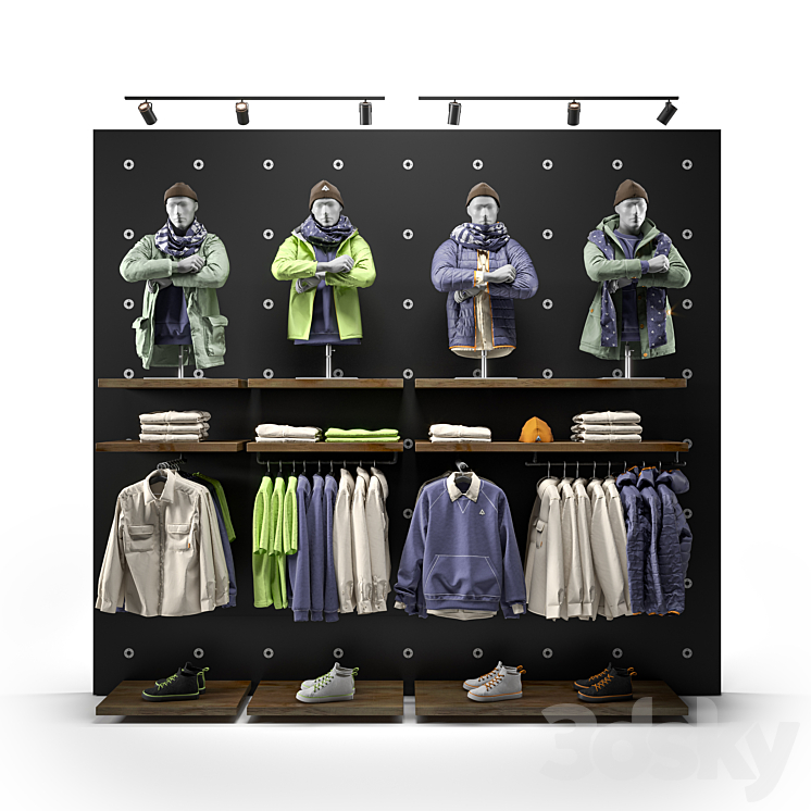 clothes shop outdoor clothing 01 3D Model