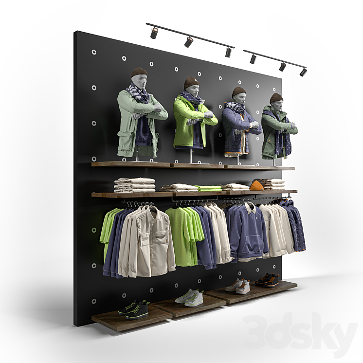 clothes shop outdoor clothing 01 3DS Max Model - thumbnail 2