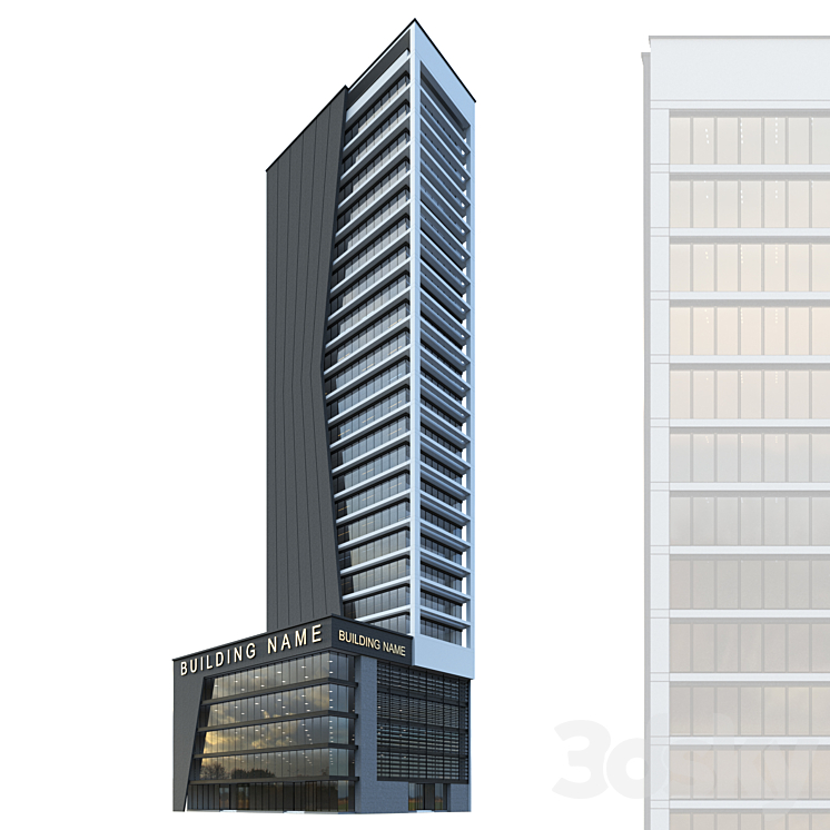 High-rise office building No. 2 3D Model