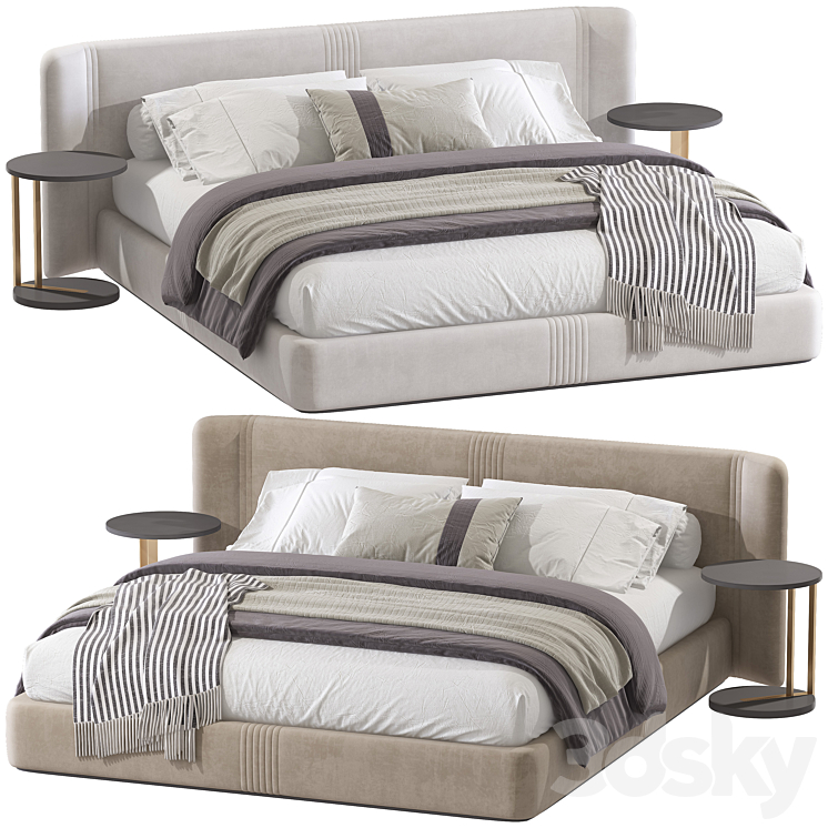 Double bed 96. 3DS Max Model - thumbnail 1