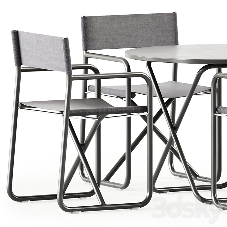 Trip Folding Table and Chair by Diabla / Garden Set 3D Model