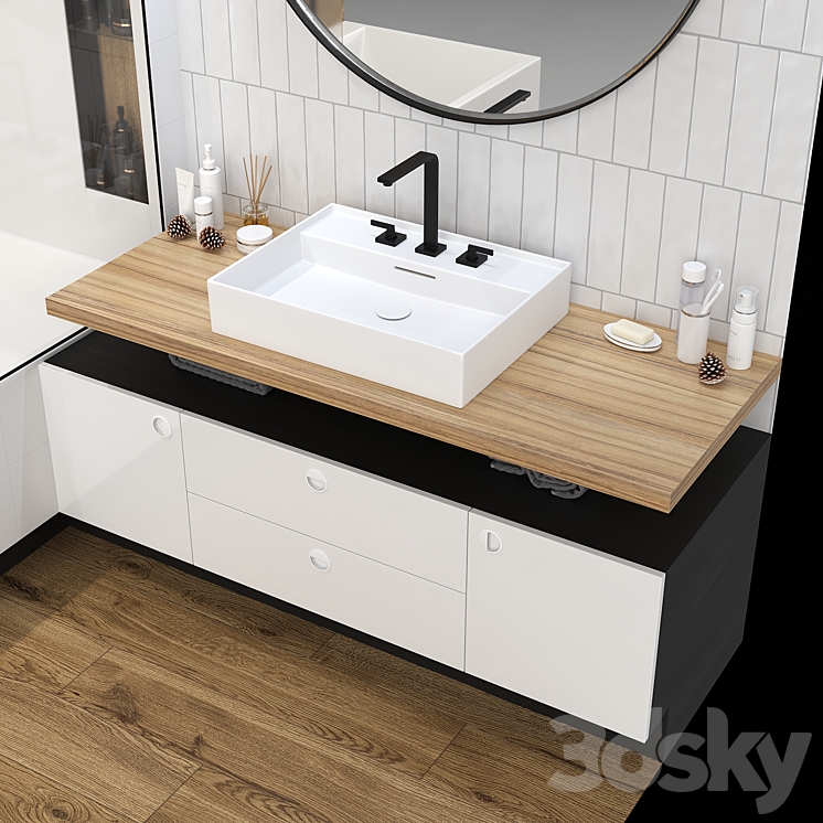 Furniture and decor in the bathroom. 3DS Max Model - thumbnail 2
