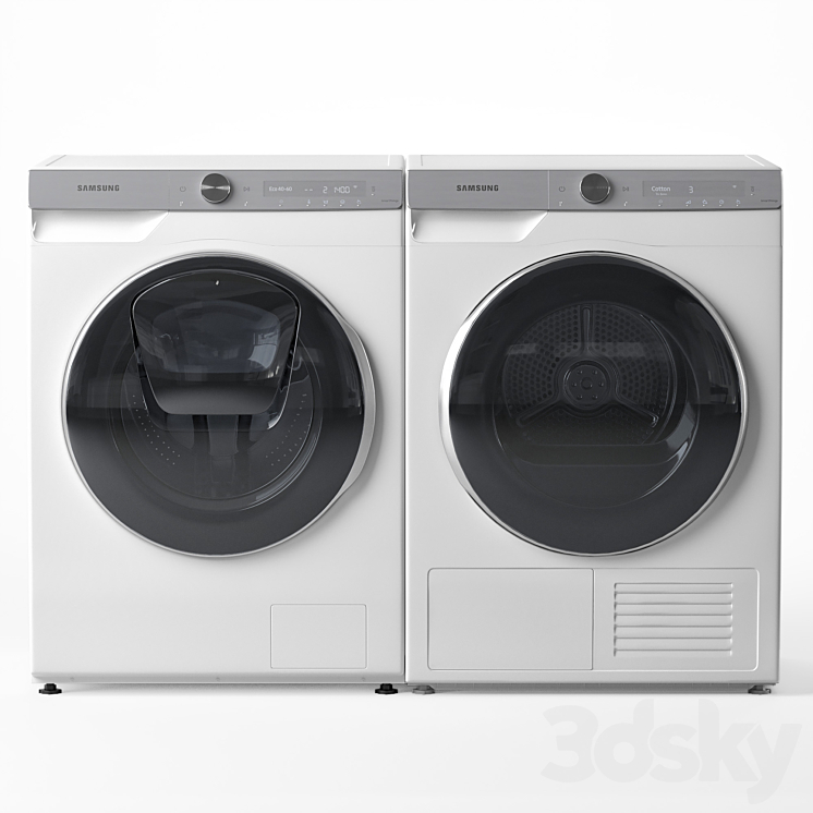 Washing machine and dryer Samsung 3D Model