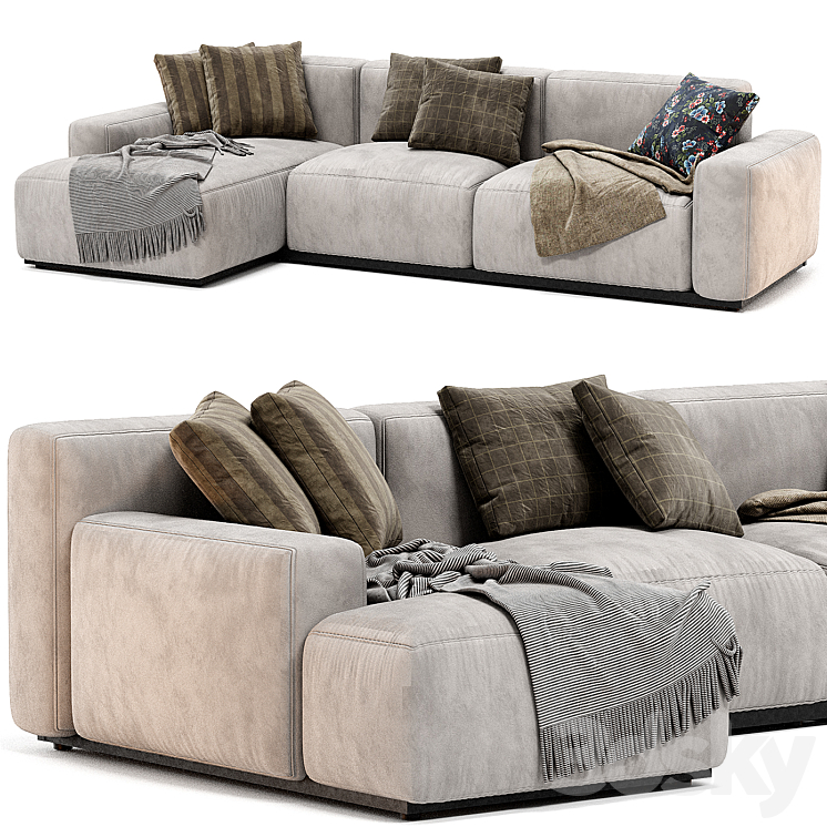 Jesse Daniel Chaise Longue Sofa 3D Model