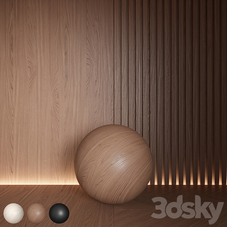 Wood material seamless 3DS Max Model - thumbnail 1