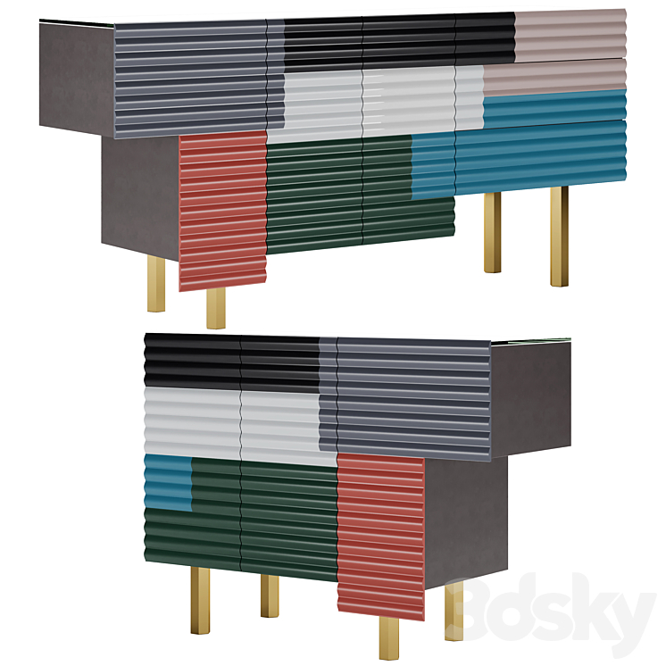 Shanty Sideboard Cabinet by BD Barcelona 3DS Max - thumbnail 1