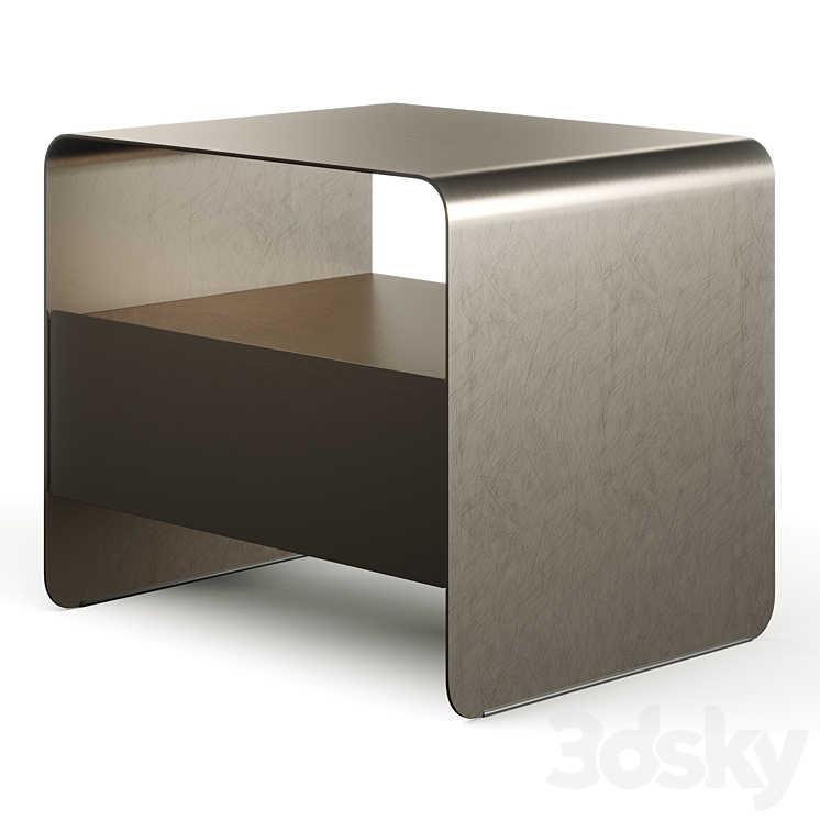 Flou Foglio Metal Bedside Table 3DS Max Model - thumbnail 1