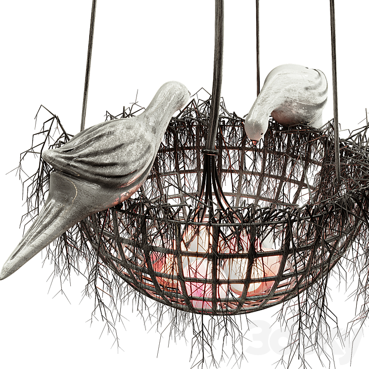 Bird Nest Pendant Light 3DS Max - thumbnail 2