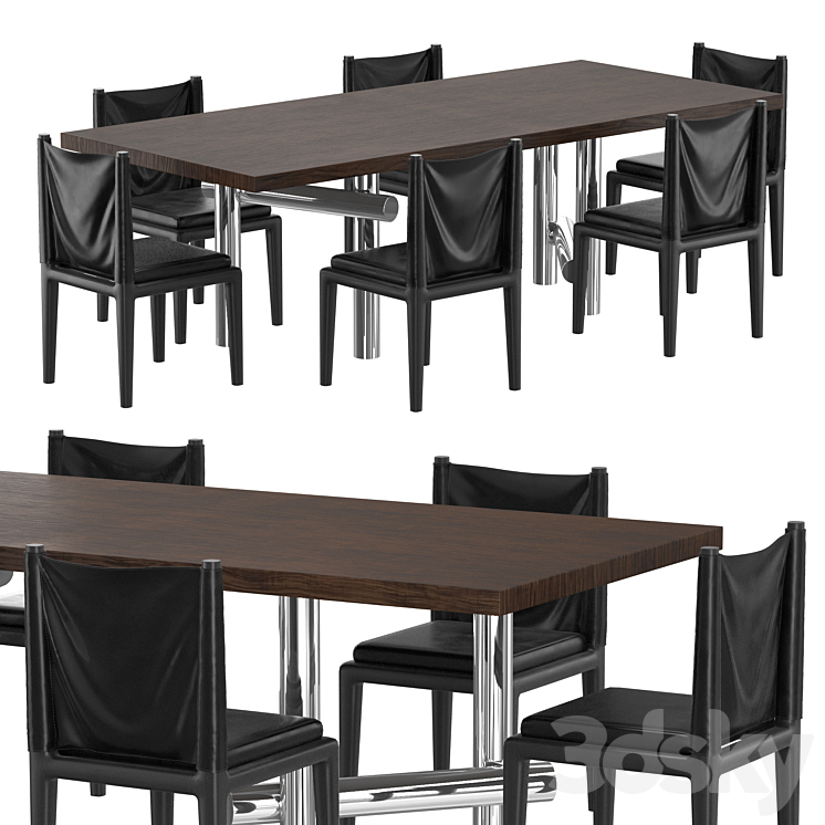 ABI DINING CHAIRS KENNY DINING TABLE 3DS Max - thumbnail 1