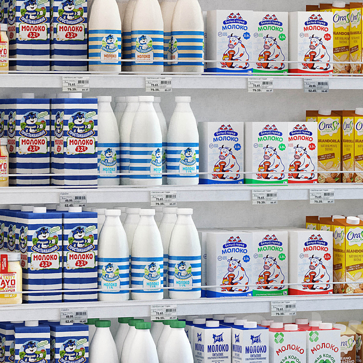 Showcase 042 Milk 3D Model Free
