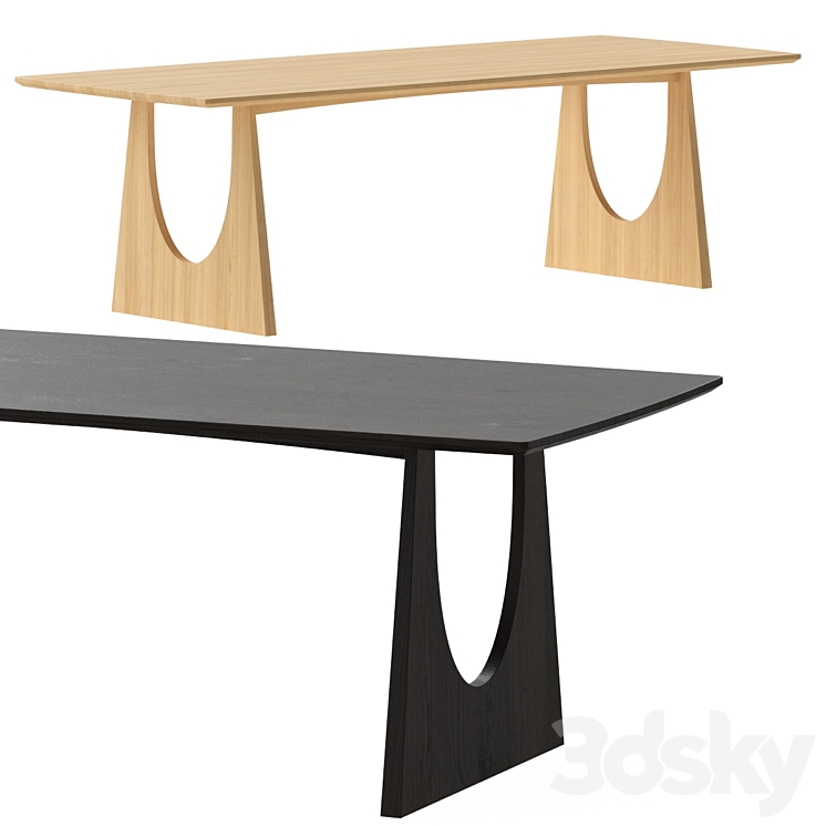 ETHNICRAFT Geometric Dining Table 3DS Max Model - thumbnail 1